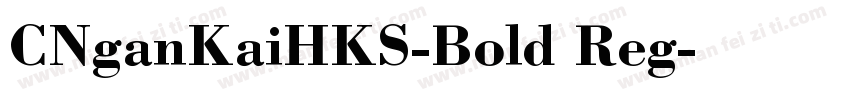 CNganKaiHKS-Bold Reg字体转换